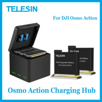 DJI Osmo Action charging hub with Osmo action battery for TELESIN osmo action accessories 1300 mAh battery Original in stock