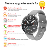 2020 woman round full touch screen smart watch wireless charge Bluetooth call heart rate blood pressure anti lost smart band