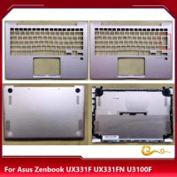 YUEBEISHENG New/Orig For ASUS Zenbook 13 UX331F UX331FN U3100F Palmrest US UK keyboard bezel upper cover /Bottom case,Rose