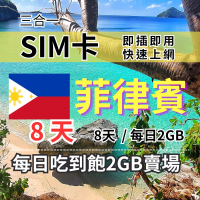 【CPMAX】菲律賓旅遊上網 8天每日2GB 高速流量(菲律賓上網 SIM25)