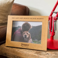 Personalized Pet Memorial Photo Frame, Dog Loss Sympathy Gift, In Loving Memory Cat Present, Custom Text Picture Frame