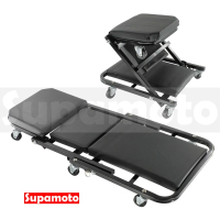 【Supamoto】維修美容工作椅─Z型(機兩用摺疊/躺板/工作凳/貼膜施工/輔助工具車改裝用品)