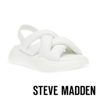 STEVE MADDEN-HAZZIE 胖胖交叉帶厚底涼鞋-白色