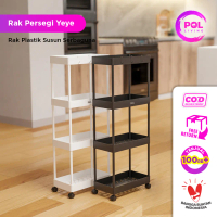 [POL] COD Rak Persegi Dapur Plastik 3-4 Susun | Rak Yeye | Trolley Organizer | Rak Dapur Rak Kantor