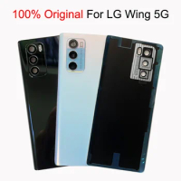 100% Original Glass Battery Cover For LG Wing 5G LMF100N LM-F100V Battery Door Back Housing Cover Repair Parts With Adhesive