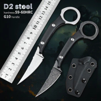 D2 Steel Mini Knife Cs Go Fixed Blade Tactical Pocket Knives Utility Outdoor Hunt EDC Tools Self Defense Knife