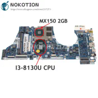 NOKOTION 5B20R12427 EYG20 EYG10 ES430 ES530 NM-B601 For Lenovo Yoga 530S-14IKB Flex 6-14IKB Laptop Motheboard I3-8130U MX150 2GB
