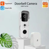 Smart Video Doorbell Waterproof Night Vision Door Viewer 1080P FHD Camera Digital Visual Intercom WIFI 2.4G Tuya Door Bell