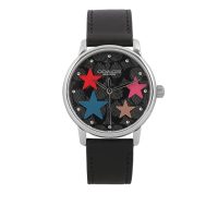 【COACH】CC Logo 滿版及星星圖案錶盤女錶(黑色)
