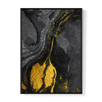 【菠蘿選畫所】抽象畫 • 流金III-30x40cm(玄關掛畫/臥房/複製畫/抽象/床頭櫃/新年佈置)