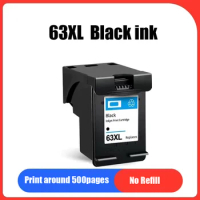 Compatible 63 XL 63XXL Remanufactured Color Black Ink Cartridge for HP63 for HP63xl for HP Deskjet 2131 2130 3630 4520 Printer