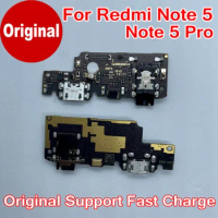100% Original Note 5 Pro Charging Port PCB Board USB Charge Dock Connector with Microphone Flex Cable Redmi Note 5 Note5 Pro