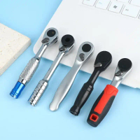 72-gigi Anticorrosion Bidirectional Wrench 1/4 inci Mini Ratchet Wrench Magnetic Reversible Ratchet