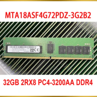 1Pcs For MT RAM 32G 32GB 2RX8 PC4-3200AA DDR4 3200 ECC REG Server Memory MTA18ASF4G72PDZ-3G2B2
