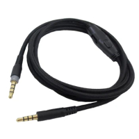 for Kingston Sky, Alpha Audio Cable, 3.5mm Male-To-Male Earphone Cable with Adjustable Volume and Control Switch