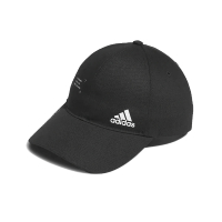 【adidas 愛迪達】棒球帽 Must Have Cap 黑 白 膠印 可調式帽圍 老帽 帽子 愛迪達(IM5230)