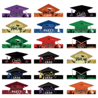 Graduation Hat Paper Cutout 2024 Graduation Party Decoration Kit Hat DIY Shape Big Head Paper Cutout With Graduation Cap Table