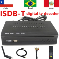 ISDB-T Digital TV Decoder Set Top Box 1080P HD Tv Tuner Isdbt FTA TV Receiver for Chile Brazil Peru Philippines