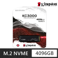 【Kingston 金士頓】KC3000/4096G PCIe 4.0 NVMe M.2 SSD(SKC3000D/4096G)