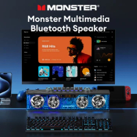 Monster Airmars G06 LED Intelligent Display Bluetooth 5.3 HIFI Sound Quality RGB Light Long Endurance Keyboard Design Speaker