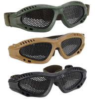 1Pc Comfortable, Eco-friendly Paintball Goggles Eyewear Steel Wire Mesh Airsoft Net Glasses Shock Resistance Eye Game Protector
