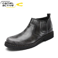 Camel Active Autumn Boots Men Shoes Fashion Casual Shoes Men Comfy New High Quality Genuine Leather Casual Boots Men's Boots