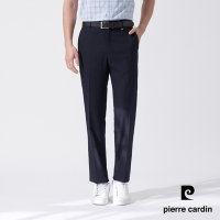 Pierre Cardin皮爾卡登 男裝 彈性暗紋平口西裝褲-丈青色(5247850-38)