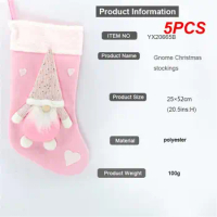 5PCS Childrens Gift Bag Festive Unique Multipurpose Gift Ideas Valentines Themed Christmas Gift Bag Santa Claus Lovely