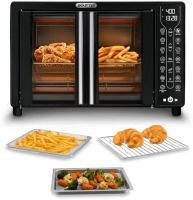 French Door Air Fryer – 25 Qt Large Capacity Convection Oven, Fryforce 360°, Digital Display with 17