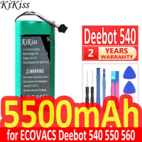 5500mAh KliKiss Powerful Battery for ECOVACS Vacuum Cleanner Deebot 540 550 560 570 580 543 D56 D58