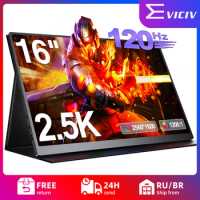 EVICIV 2.5K 120Hz Portable Gaming Monitor for Laptop 2560x1600 QHD 16 " Portable Monitor HDR FreeSync IPS External Display