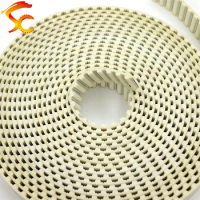 10meters/Lot AT10 25MM PU open belt AT10 timing belt width 25mm AT10-25MM Polyurethane with steel core Color White (Pitch=10mm)