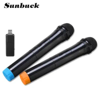 Professional Handheld Wireless UHF Microphone with USB Receiver for Karaoke and Church Performance Amplifier by SUNBUCK