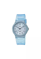 Casio Pop Series Unisex Analog Watch MQ-24S-2B with Blue Transparent Resin Band