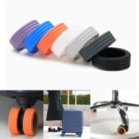 Silicone Travel Luggage Caster shoes with Silent Sound Suitcase Parts Axles Suitcase Wheels Protection Cover Reduce Wheel Wear