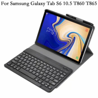 Split Wireless Keyboard Flip Tablet Case for Samsung Galaxy TabS6 Tab S6 S 6 10.5 T860 T865 Cover PU Leather Stand Hard PC Shell