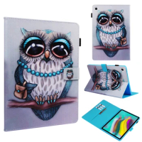 For Samsung Galaxy Tab S5e 2019 Case Tablet Wallet Owl Flower PU Leather Stand Cover For Tab S5E 10.5 SM-T720 SM-T725 Caqa + Pen