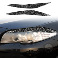 Suitable for BMW 5 Series F10 10-13 Model Forged Pattern Front Eyebrow Headlight Sticker Car Exterio