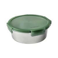 【CorelleBrands 康寧餐具】可微波316不鏽鋼圓形保鮮盒1550ML