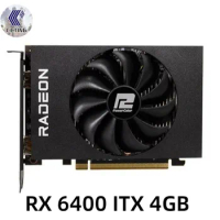 PowerColor Radeon RX 6400 ITX 4GB GDDR6 Graphics Card GPU RX 6400 4GB GDDR6 64Bit Video Cards Desktop PC Computer Gaming