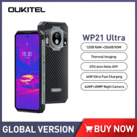 Oukitel WP21 Ultra Rugged Phone 12GB 256GB 6.78' FHD+ 9800mAh 12GB 256GB Cell Phone 64MP G99 120 Hz Mobile Phone 66W Smartphone