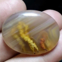 Cincin Batu Akik Susup Motif Gambar Fosfor Asap Antik