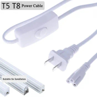 T5 Power Cable Connectors for Integrated T8 LED Tube 3 Holes Plug Switch for Connecting Socket