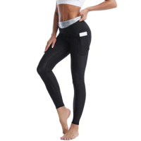 Plus Size 4XL Women Thermal Leggings Workout Sauna Pants Body Shaper Sweat Weight Loss Slimming Leggins Waist Trainer Gym Pants