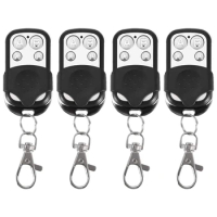 NEW-Remote Control Key Fob,4Pcs Garage Door Remote Control 433Mhz For Car Garage Door Gate Cloning Remote Control Key