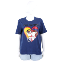 LOVE MOSCHINO 愛心女孩深藍色短袖TEE T恤(女款)