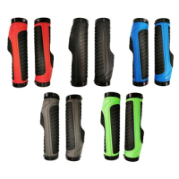 Bicycle Grip Cover Double-Sided Locking Rubber Anti-Skid Grip For Bicycles, Mountain Bikes, Road Bikes