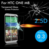 2.5D Tempered Glass For HTC ONE M8 High Quality Protective Film Explosion-proof Screen Protector for One 2 M8s M8w M8t