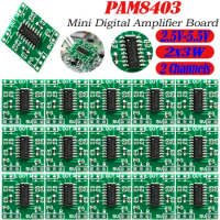 20-1PCS PAM8403 Audio Power Amplifier Module 2.5V-5.5V 2 Channels Super Mini Stereo Audio AMP Board Class D USB Power Supply
