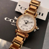 【COACH】COACH手錶型號CH00060(白色錶面玫瑰金錶殼玫瑰金色精鋼錶帶款)